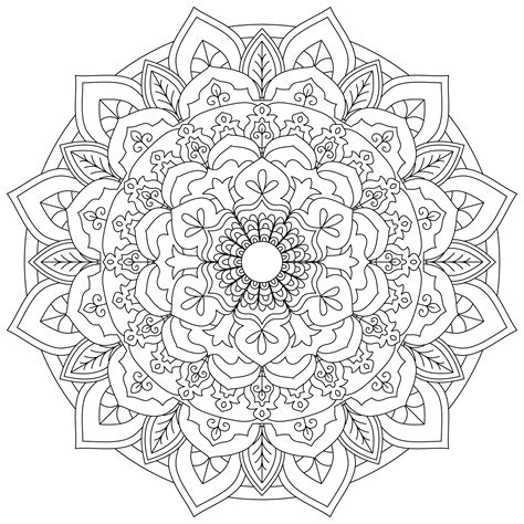 Full Page Printable Full Page Mandala Coloring Pages