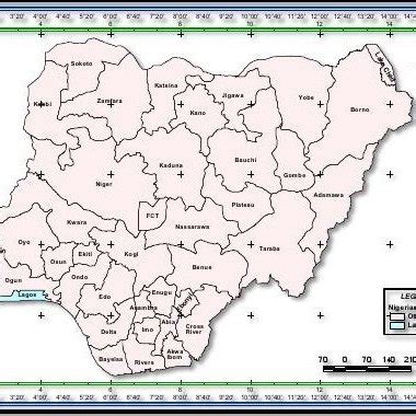 Map of Nigeria showing Lagos State | Download Scientific Diagram