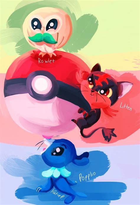 Alola Starters by AClockworkKitten on DeviantArt | Pokemon kalos, Pokemon, Pokemon pictures