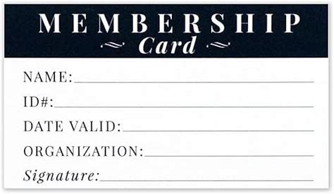 Amazon.com : Membership Card - Blank Member ID Cards to Write In - Business Card Size 3.5 x 2 ...