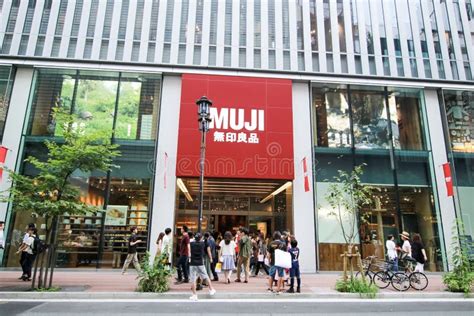 Front of MUJI retail store editorial stock image. Image of corporation - 256525979