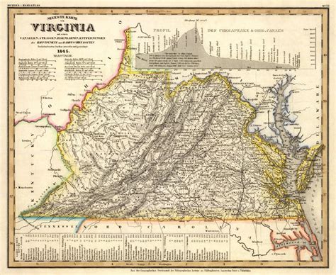 Virginia Map Old Map Restored Map of Virginia Archival | Etsy