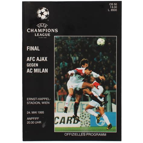 1995 Champions League Final Ajax vs AC Milan programme football programme for sale