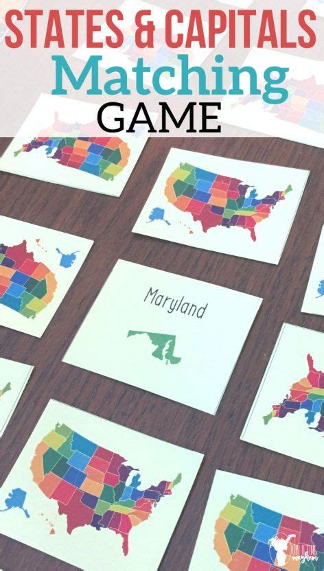 Great family states and capitals matching game that everyone will love ...