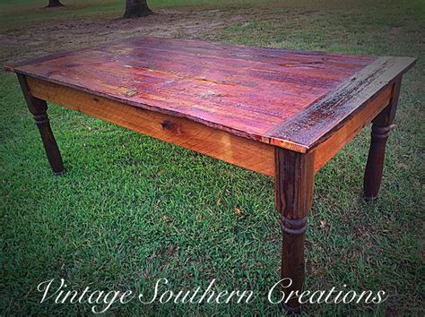 Rustic farmhouse dining table by Vintage Southern Creations | Muebles de madera reciclada ...
