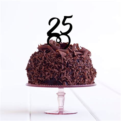 25 Cake Topper 25th Cake Topper 25 Birthday Party Cake - Etsy