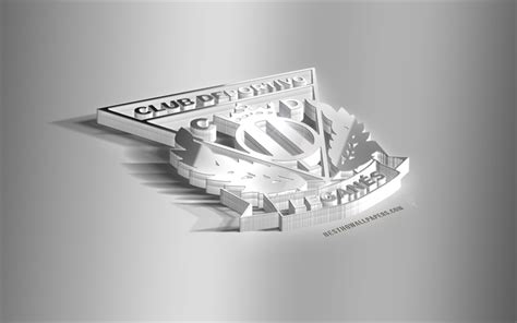 Download wallpapers CD Leganes, 3D steel logo, Spanish football club, 3D emblem, Leganes, Spain ...