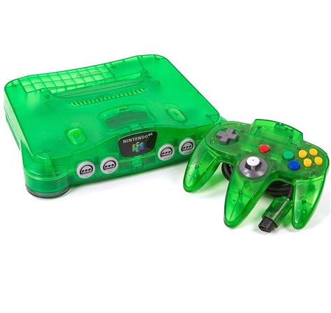 Restored Nintendo 64 N64 Jungle Green Video Game Console with Matching ...