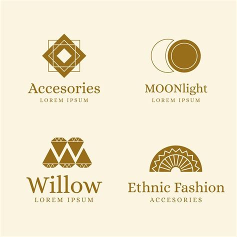 Free Vector | Flat fashion accessories logo collection