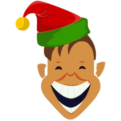 Laughing Christmas elf | Free SVG