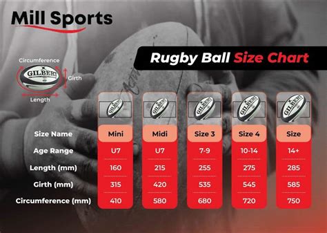 Infographic/Image Designing - Rugby Ball Size Chart | Freelancer