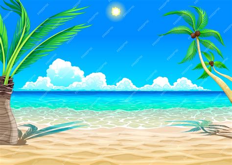 Cartoon Beach Background