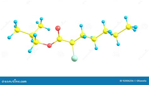 Bromobenzene Molecular Structure Isolated on White Stock Illustration ...