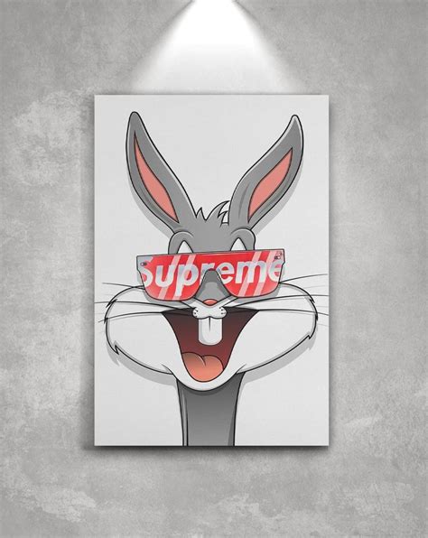 SUPREME VISION BUNNY Canvas Art Wall Hypebeast Decor in 2020 | Canvas art, Art wall, Art