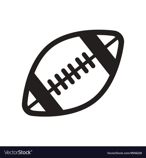 Flat icon in black and white style rugby ball Vector Image