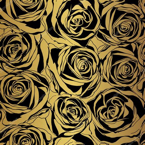 Black Rose Pattern Wallpaper