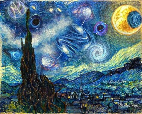 Starry Night Vincent van Gogh inspired | Starry night van gogh, Vincent ...