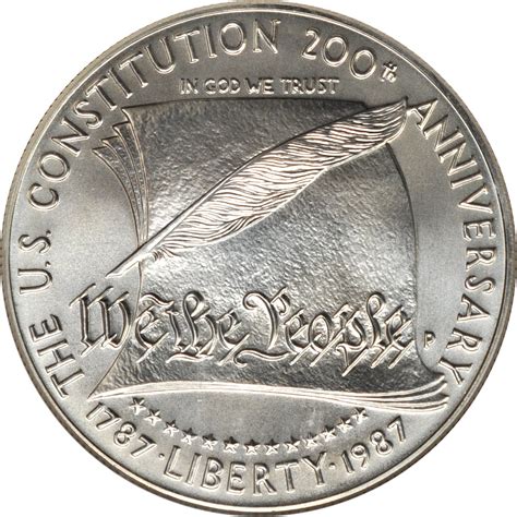 Value of 1987 $1 Constitution Silver Coin | Sell Coins