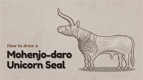 How to draw a Mohenjo-daro Unicorn Seal? Easy and simple drawing ...