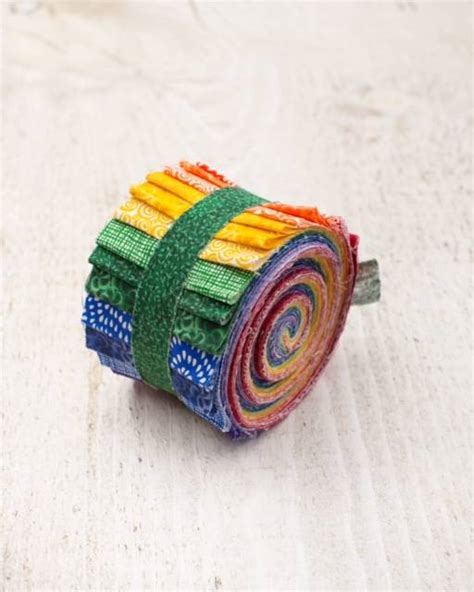 2.5 inch GORGEOUS RAINBOW BASICS Colors Jelly Roll fabric quilting ...