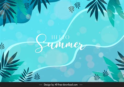 Hello summer background template elegant classic sea scean Vectors images graphic art designs in ...