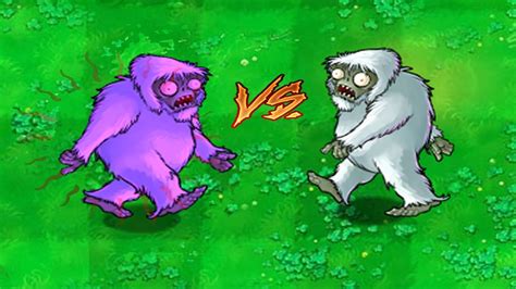 Plants vs Zombies 100% Yeti vs Yeti Zombie - YouTube