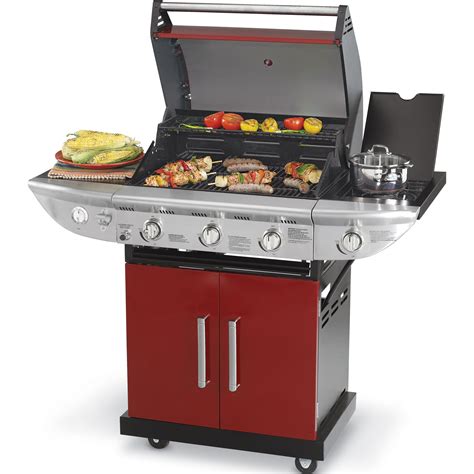 Kenmore 3 Burner Gas Grill with Side Burner - Red - Outdoor Living - Grills & Outdoor Cooking ...