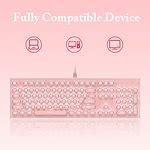 Pink Wireless Gaming Keyboard 104 Keycaps - Kawaii Fashion Shop | Cute ...