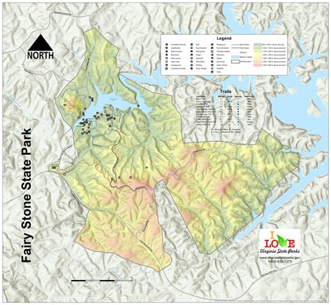 Fairy Stone State Park Map by Virginia State Parks | Avenza Maps