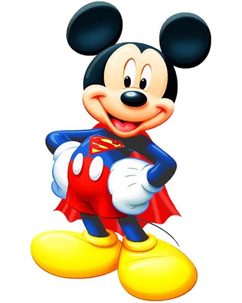 Superman Mickey Mouse - Cartoons Paint By Numbers - NumPaint - Paint by numbers