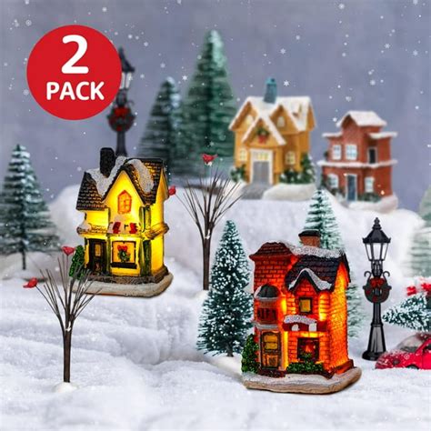 PayUSD Christmas Decoration LED Scene Christmas Village Houses ...