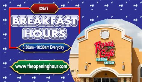 What Time does Rosas Stop Serving Breakfast ? | Rosa's Breakfast Hours 2024