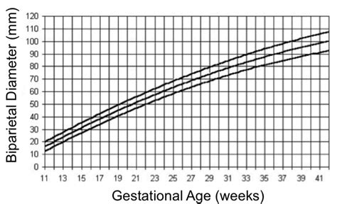 Biparietal diameter standard growth curve | Download Scientific Diagram