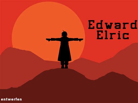 2D Sunset Art Design Wallpaper of Edward Elric by HLZ - entwerfen on Dribbble