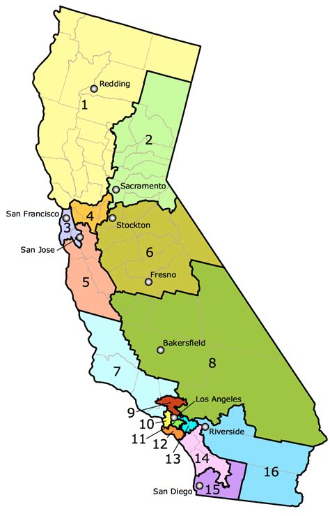 California with 16 Assembly Super Districts