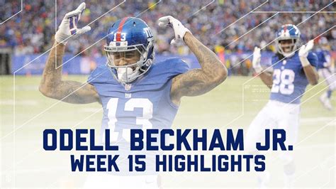 Odell Beckham Jr. Scores the Game-Winning TD! | Lions vs. Giants | NFL Week 15 Player Highlights ...