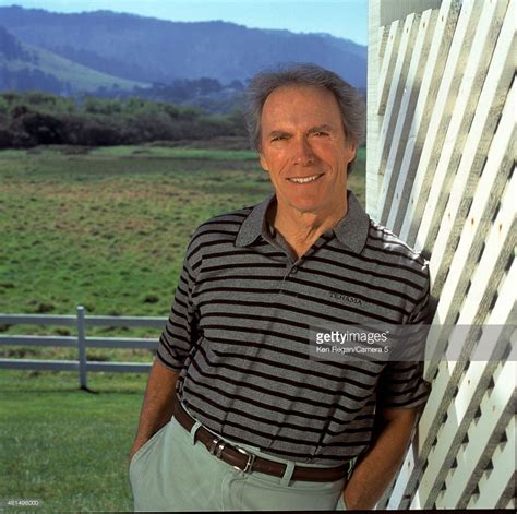 Clint Eastwood is photographed in the 1990's in Carmel, California ...