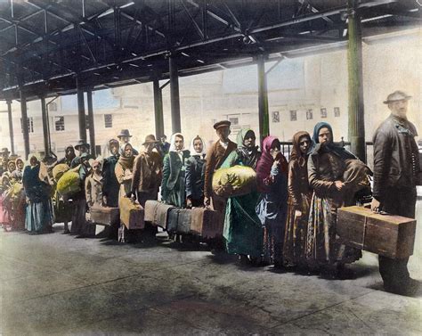 Immigrants Arriving At Ellis Island, c1900 Photograph by Granger - Pixels