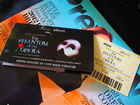 Tickets for two - The Phantom of the Opera | Phantom of the opera ...