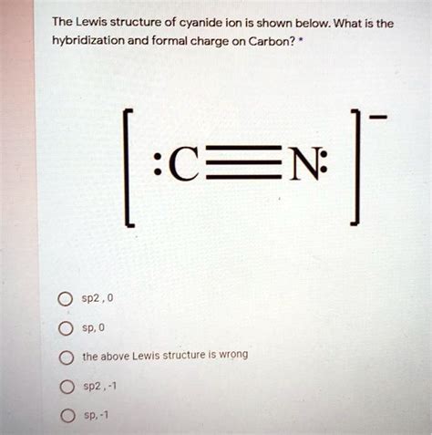 Cyanide Ion Lewis Structure