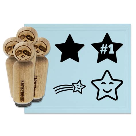 Teacher Grading Stars Excellence Rubber Stamp Set for Scrapbooking Crafting Stamping - Mini 1/2 ...