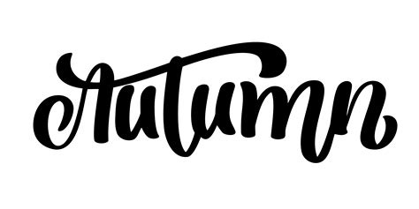 Autumn Calligraphic Lettering 371621 Vector Art at Vecteezy