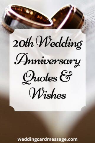 20th Wedding Anniversary Quotes and Wishes - Wedding Card Message