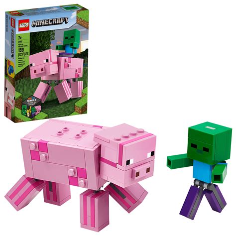 LEGO Minecraft Pig BigFig and Baby Zombie 21157 Building Set for Play ...