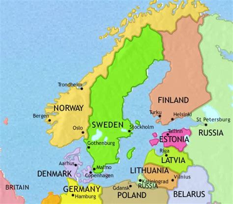 Map Of Scandinavia And England - Ailina Laurette