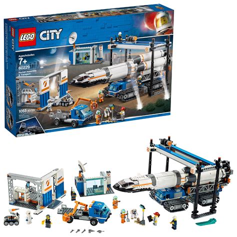 LEGO City Space Rocket Assembly & Transport 60229 Toy Set (1055 Pieces ...