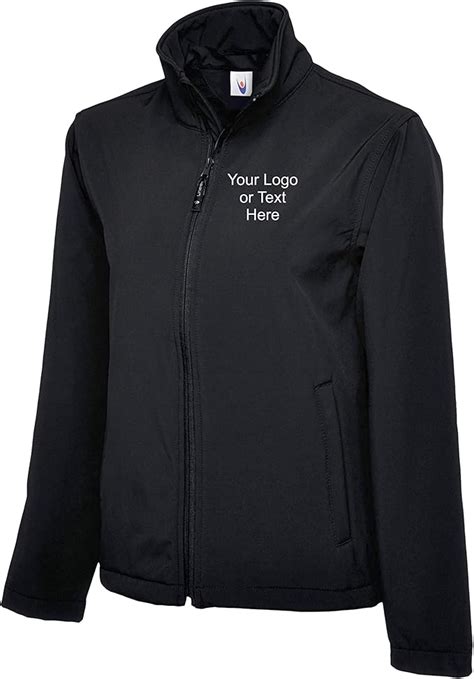 Personalised Embroidered Logo/Any Text UC612 Softshell Jacket Custom Work Wear : Amazon.co.uk ...