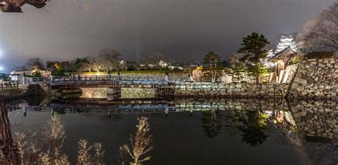 Himeji castle at night editorial stock image. Image of japanese - 242593364