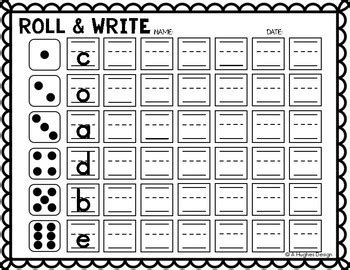 Roll & Write With Blank Templates {A Hughes Design} | TpT