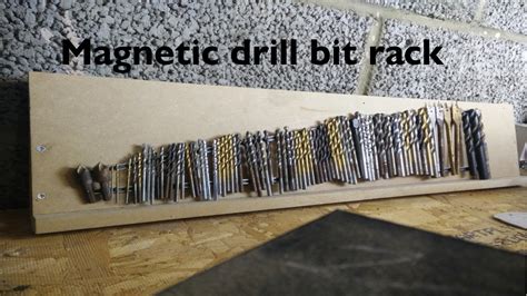 Magnetic drill bit storage rack - YouTube
